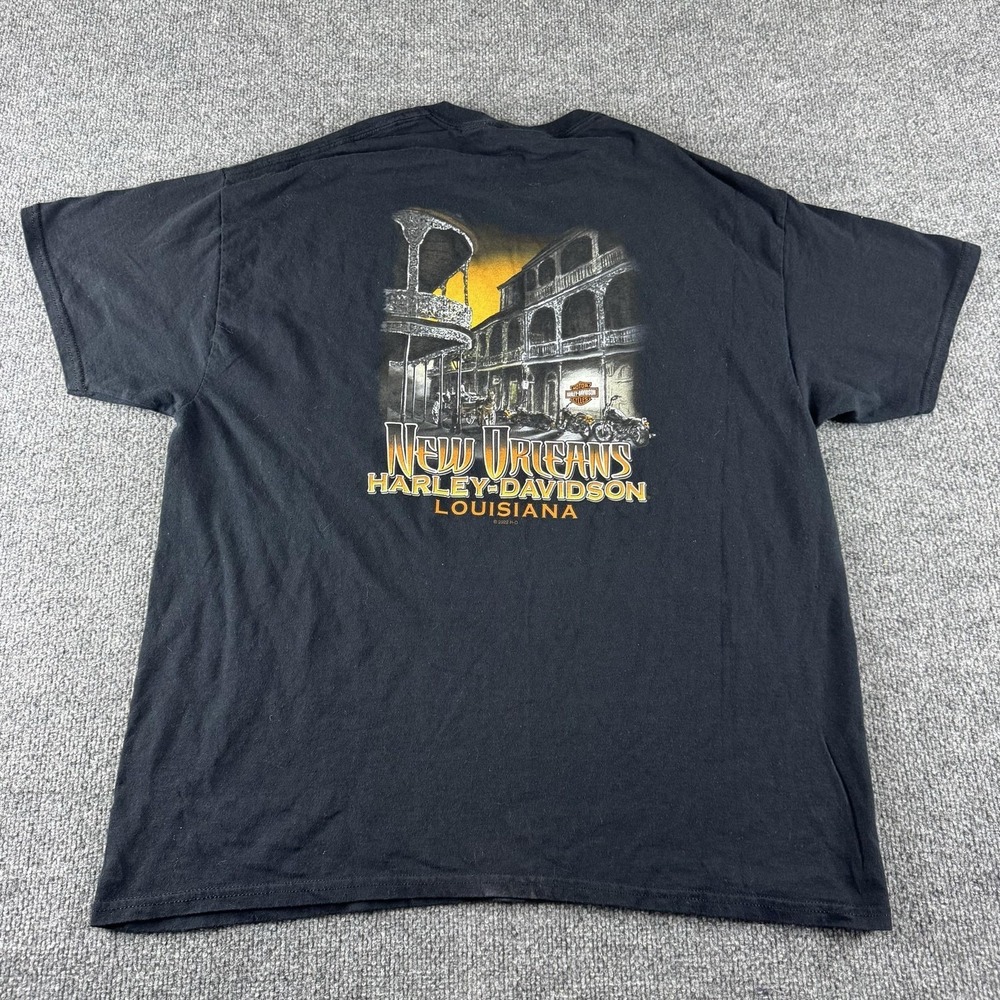 Harley-Davidson Shirt Mens XL Black New Orleans‎ Louisiana Biker Tee